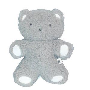 2017 Blankets & Beyond Gray Sherpa Teddy Bear Stuffed Plush Lovey Baby Toy 9.5"